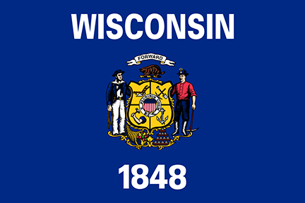Wisconsin state flag 1848