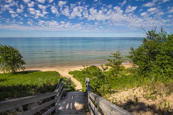 a view of one of the great lakes