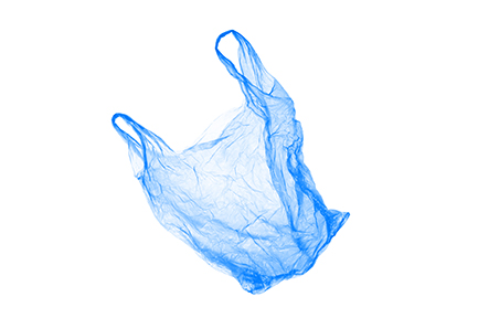 Blue plastic bag
