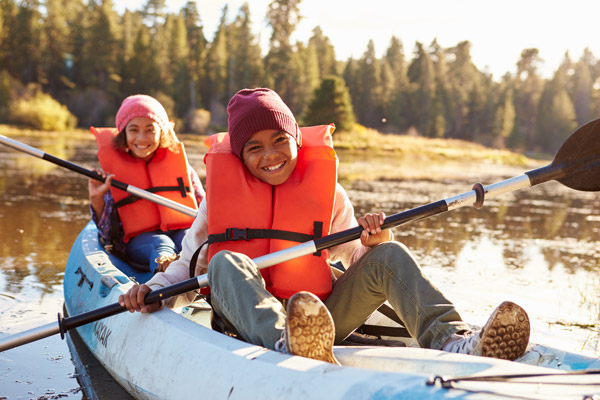 Kids Canoeing