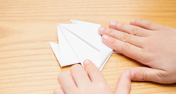 Folding an origami frog