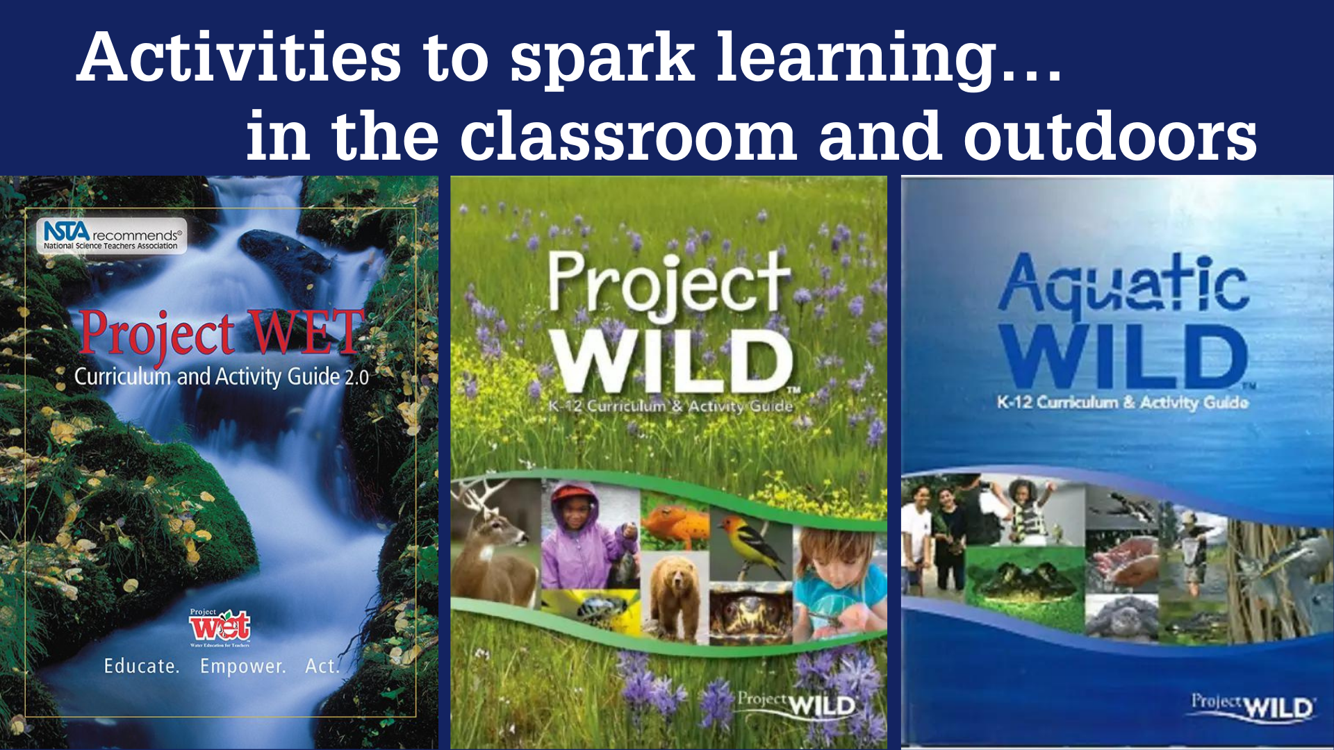 Project WET, Project WILD, and Aquatic WILD book images