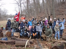 Fox River Academy students celebrate their work in the school forest